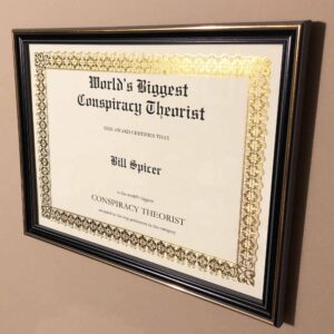 World's Biggest Conspiracy Theorist Framed Award